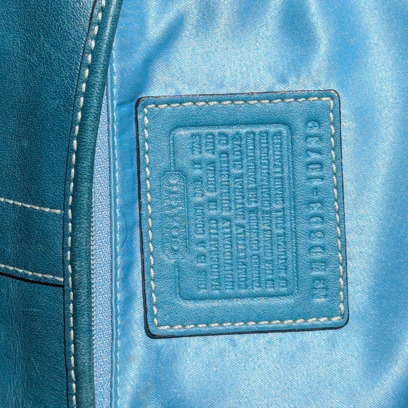 Rare Gorgeous Turquoise Vintage Coach Ergo Hobo Y2K 10739 - Picture 4 of 9